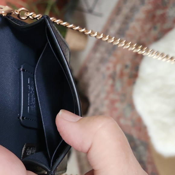 Beautiful NWOT Coach Floral  Signature Leather Wallet With Chain ππ€π - Picture 8 of 16